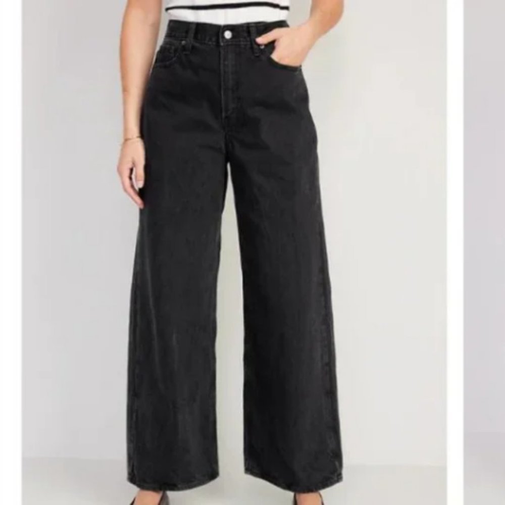 Old Navy - Extra High-Waisted Baggy Wide-Leg Jean - Size 14